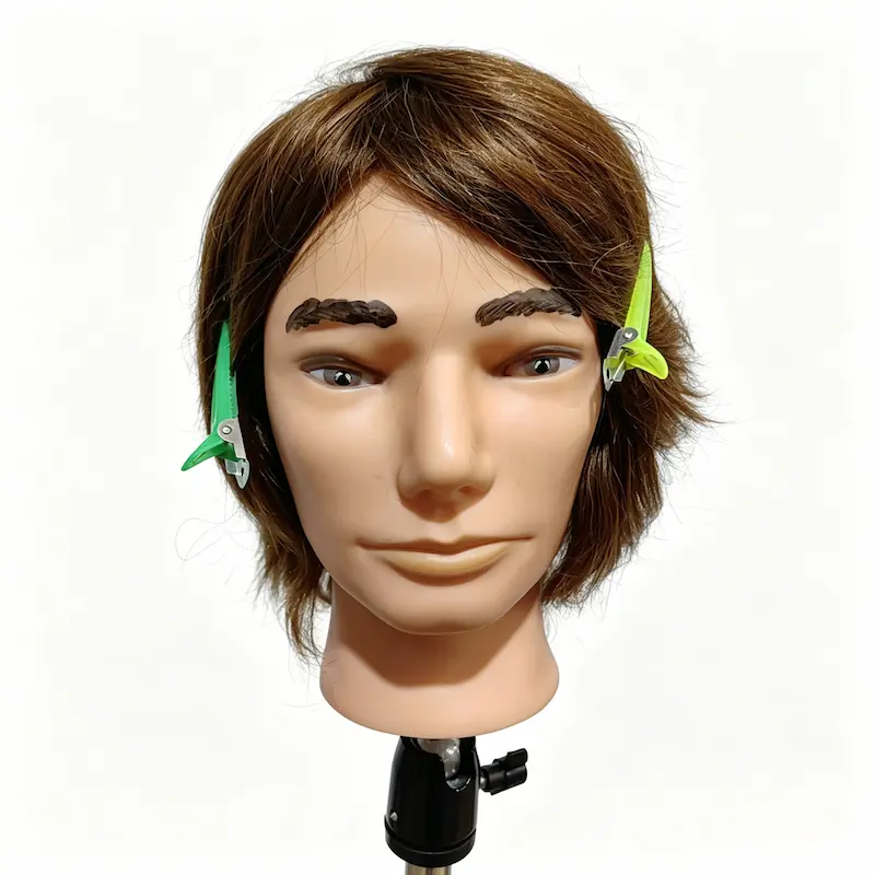 Realistic Male Mannequin Bust with Hair and Beard for Display