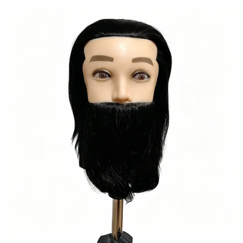 Male Cosmetology Practice Head for Hair Cutting and Shaving
