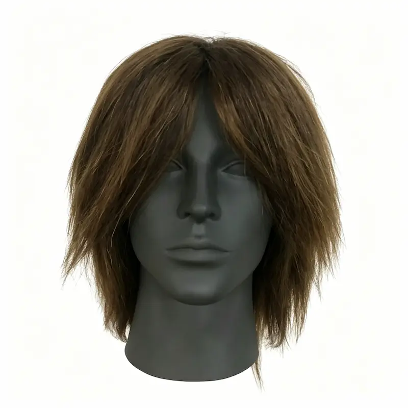 Factory Direct Realistic Male Mannequin Head with Real Hair