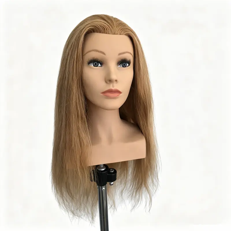 Long Hair Braiding Practice Doll Head with Shoulders and Chest