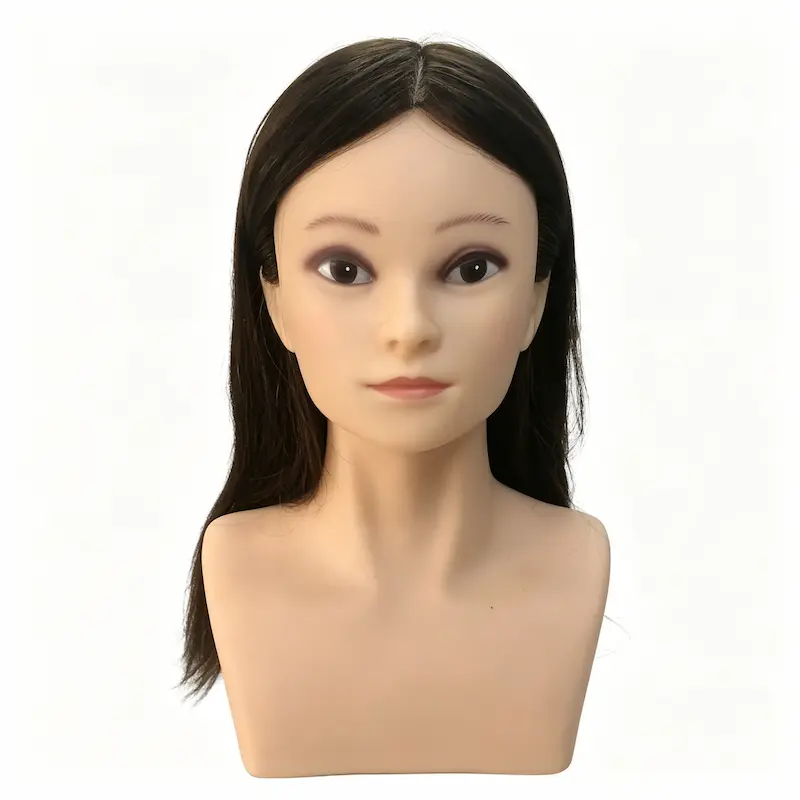 Realistic Makeup Cosmetology Training Head with Shoulders for Brides