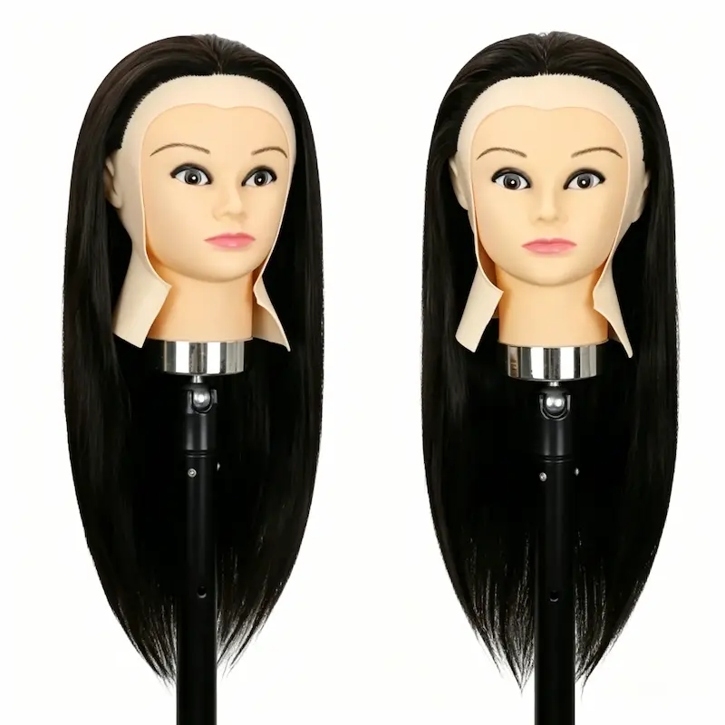 Ear trimming leather cover head training head can be replaced by human hair