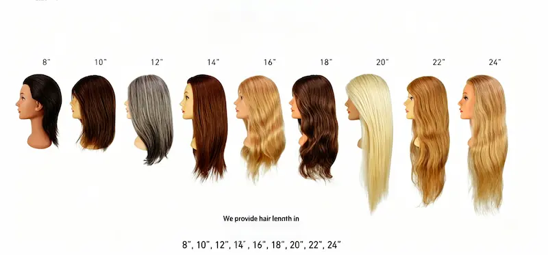 Customized training heads with different lengths and colors